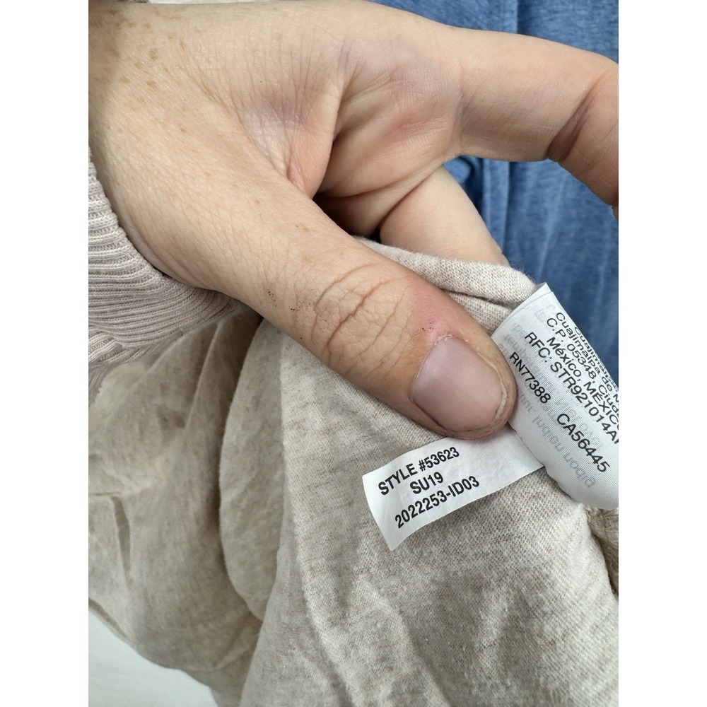 J. Crew Lot Of 2 Slim Washed T-Shirt Men Large Blue Biege Casual Basic Lounge - Picture 7 of 7